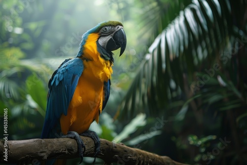 Colorful Parrot in Rainforest