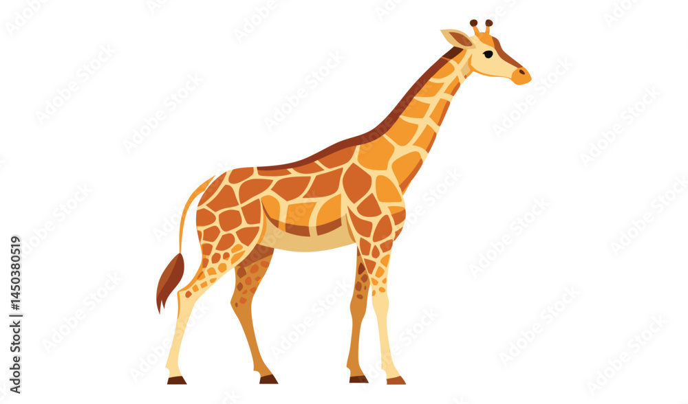 Fototapeta premium giraffe on white background