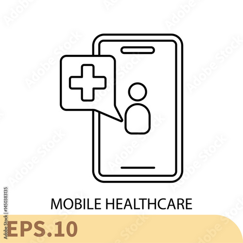 mobile health icons  symbol vector elements for infographic web