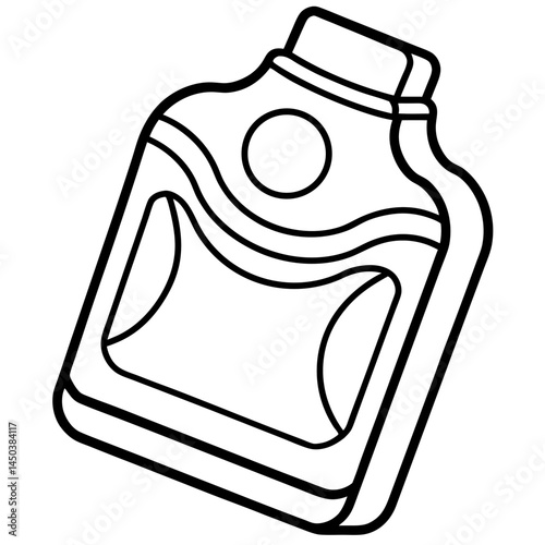 Minimal Laundry Detergent Vector on White