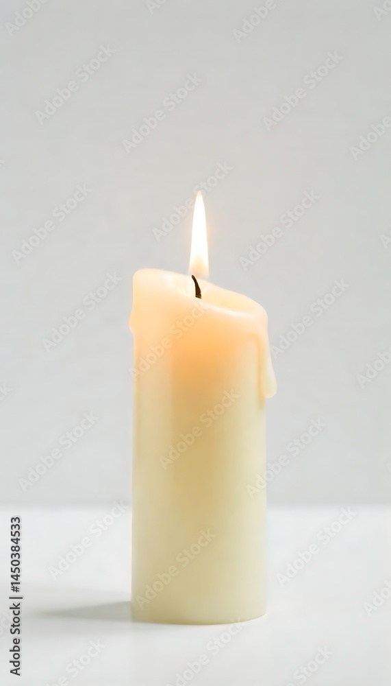 Generative AI Image showing a lit candle giving off a warm light Generative AI Image showing a lit candle giving off a warm light