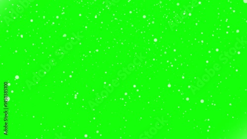 Animated snowfall effect on a green screen for winter christmas holiday