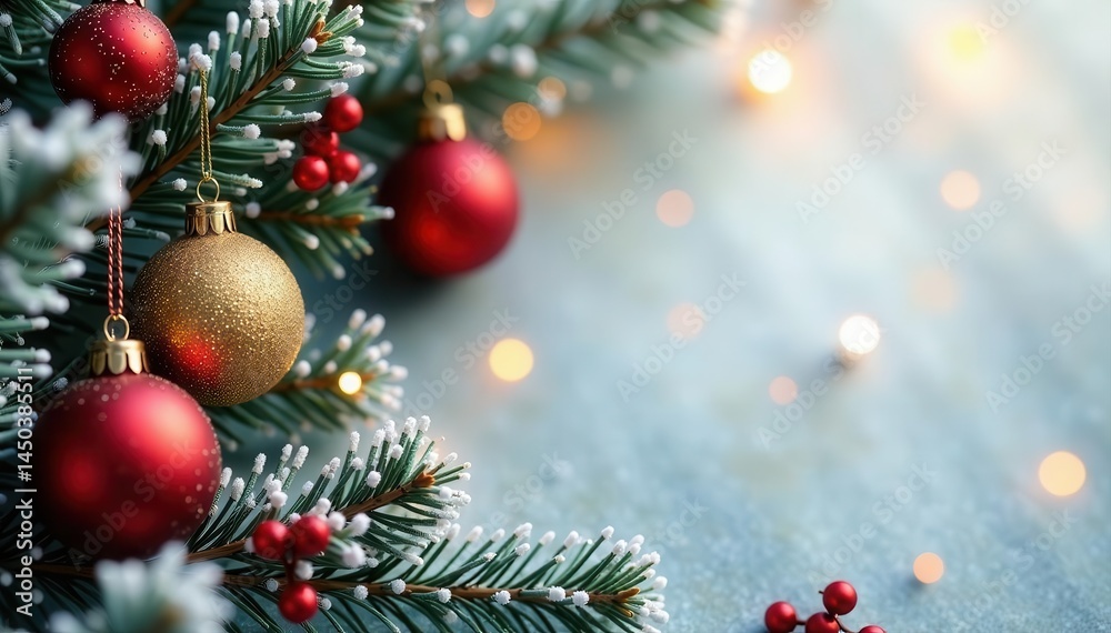 Elegant Christmas frame, glittering ornaments, frosted branches, greeting, ornaments, beautiful Elegant Christmas frame, glittering ornaments, frosted branches, greeting, ornaments, beautiful