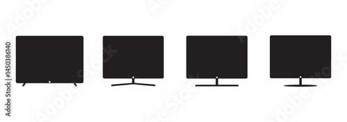 smart tv icon set. lcd tv monitor.  Home technology icon.  tv icon symbol. 