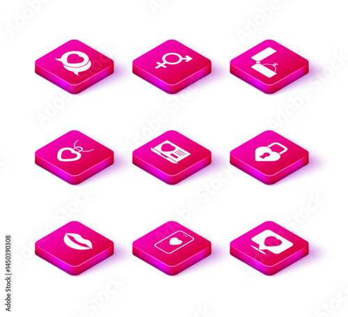 Set Smiling lips, Online dating app and chat, Necklace with heart shaped, Dating online, Like, Castle the of, Diamond engagement ring and Gender icon. Vector