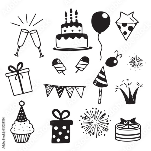 Party, celebration and event planning vector