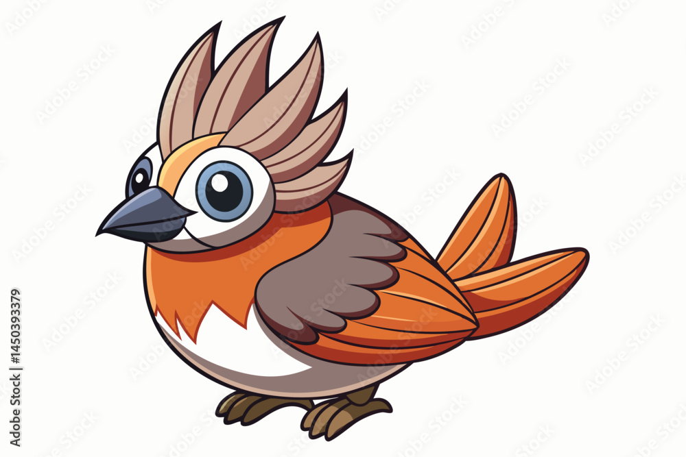Naklejka premium Cute Bird Line Art Vector – Minimalist Bird Illustration, Logo Icon & Clip art on White Background