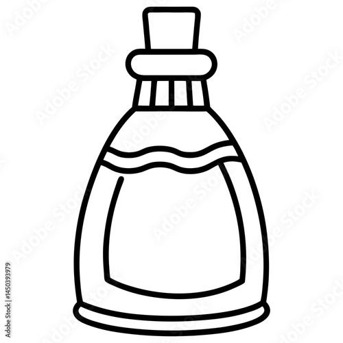 Minimal Fabric Softener Vector on White