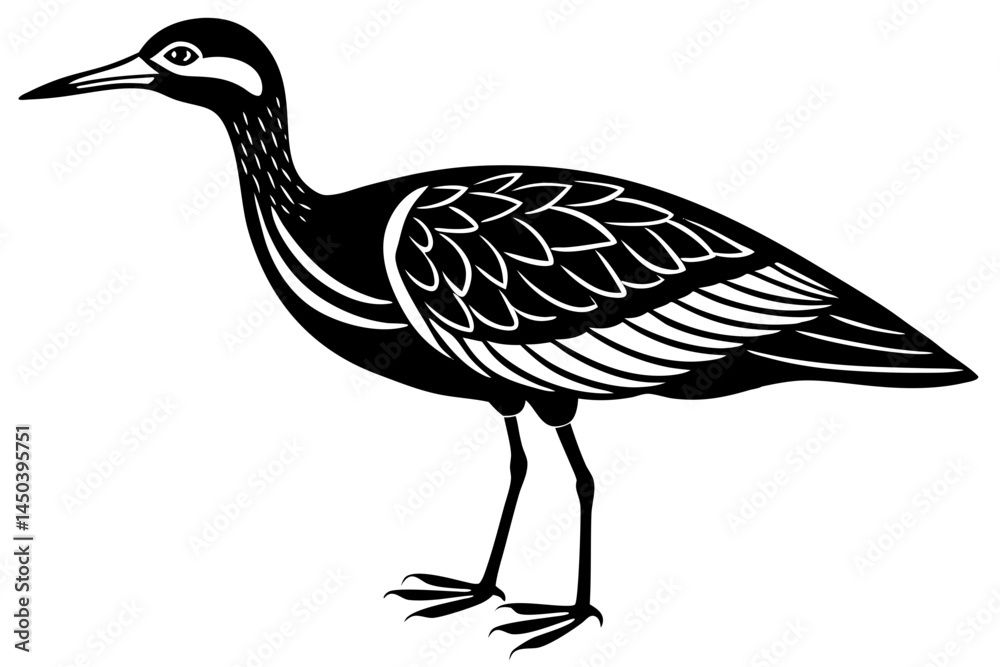 Obraz premium Cute Bird Line Art Vector – Minimalist Bird Illustration, Logo Icon & Clip art on White Background
