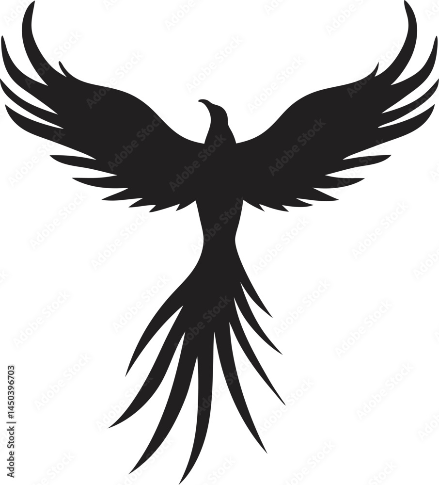 Phoenix Silhouette PNG Transparent Background Phoenix Silhouette PNG Transparent Background