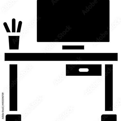 Work Table Icon Vector Element