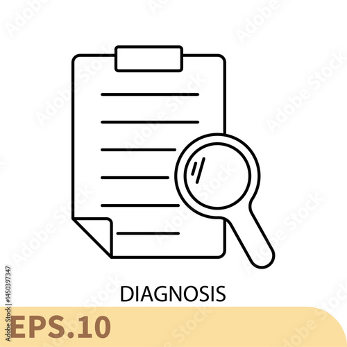 diagnosis icons  symbol vector elements for infographic web
