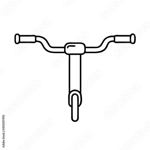 handlebar icon, handlebar line art - simple line art of handlebar, perfect for handlebar logos and icons