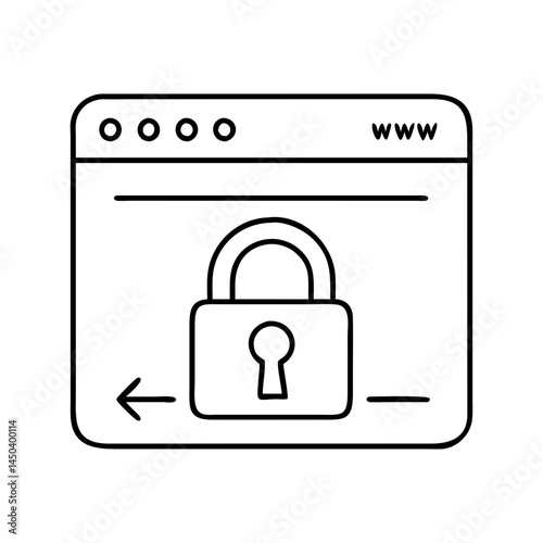 https lock symbol icon, https lock symbol line art - simple line art of https lock symbol, perfect for https lock symbol logos and icons