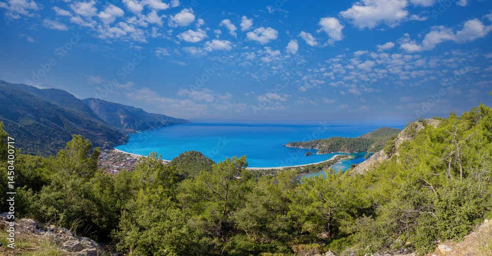 Panoramic view from the Dead Sea in Fethiye