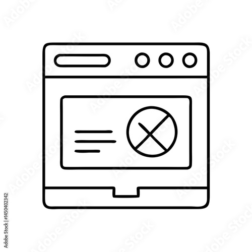 internet pop up blocker icon, internet pop up blocker line art - simple line art of internet pop up blocker, perfect for internet pop up blocker logos and icons
