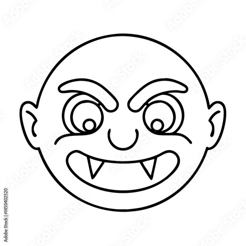 internet troll emoji icon, internet troll emoji line art - simple line art of internet troll emoji, perfect for internet troll emoji logos and icons