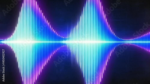 Waveform Spectrum Audio Frequency Visualization, Digital Equalizer Display, Full HD 4K New Stock Video Footage Download, Vibrant Soundwave Pattern