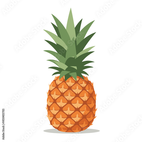 Illustration set showcasing various styles of pineapples, including whole pineapples and cross-sections, emphasizing their tropical appeal and vibrant colors.

