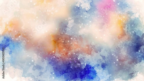 abstract color splashes on white background.