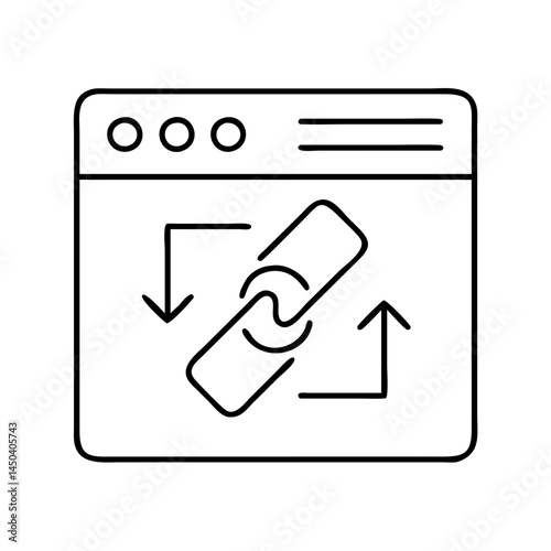 link preview icon, link preview line art - simple line art of link preview, perfect for link preview logos and icons
