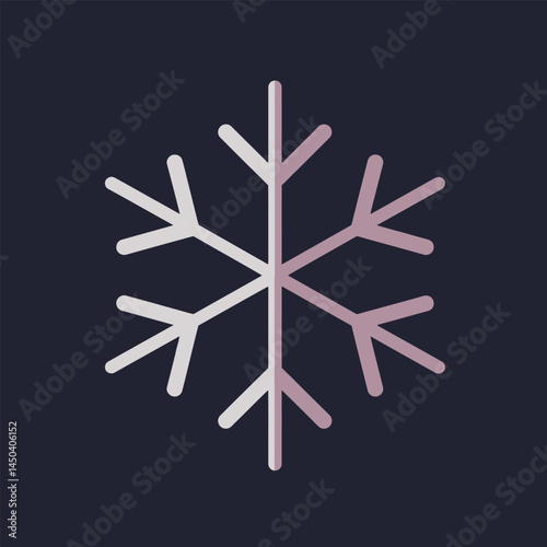Minimalist Winter Design Featuring Snowflake with Seasonal Tree Silhouettes

