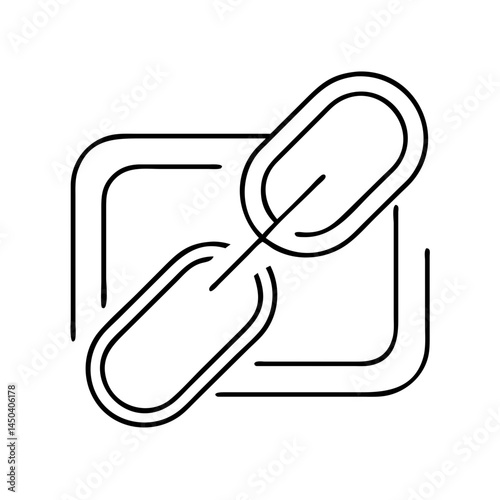 link preview icon, link preview line art - simple line art of link preview, perfect for link preview logos and icons