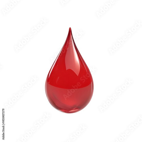 red drop of blood or  red liquid drop for world blood donor day isolated on white, transparent background png  
