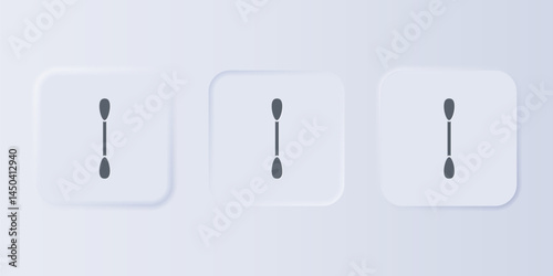 Grey Cotton swab for ears icon isolated on grey background. Set icons in square buttons. Vector