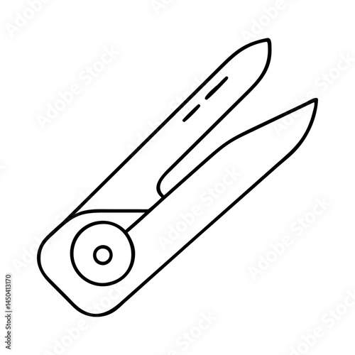 pocket knife icon, pocket knife line art - simple line art of pocket knife, perfect for pocket knife logos and icons