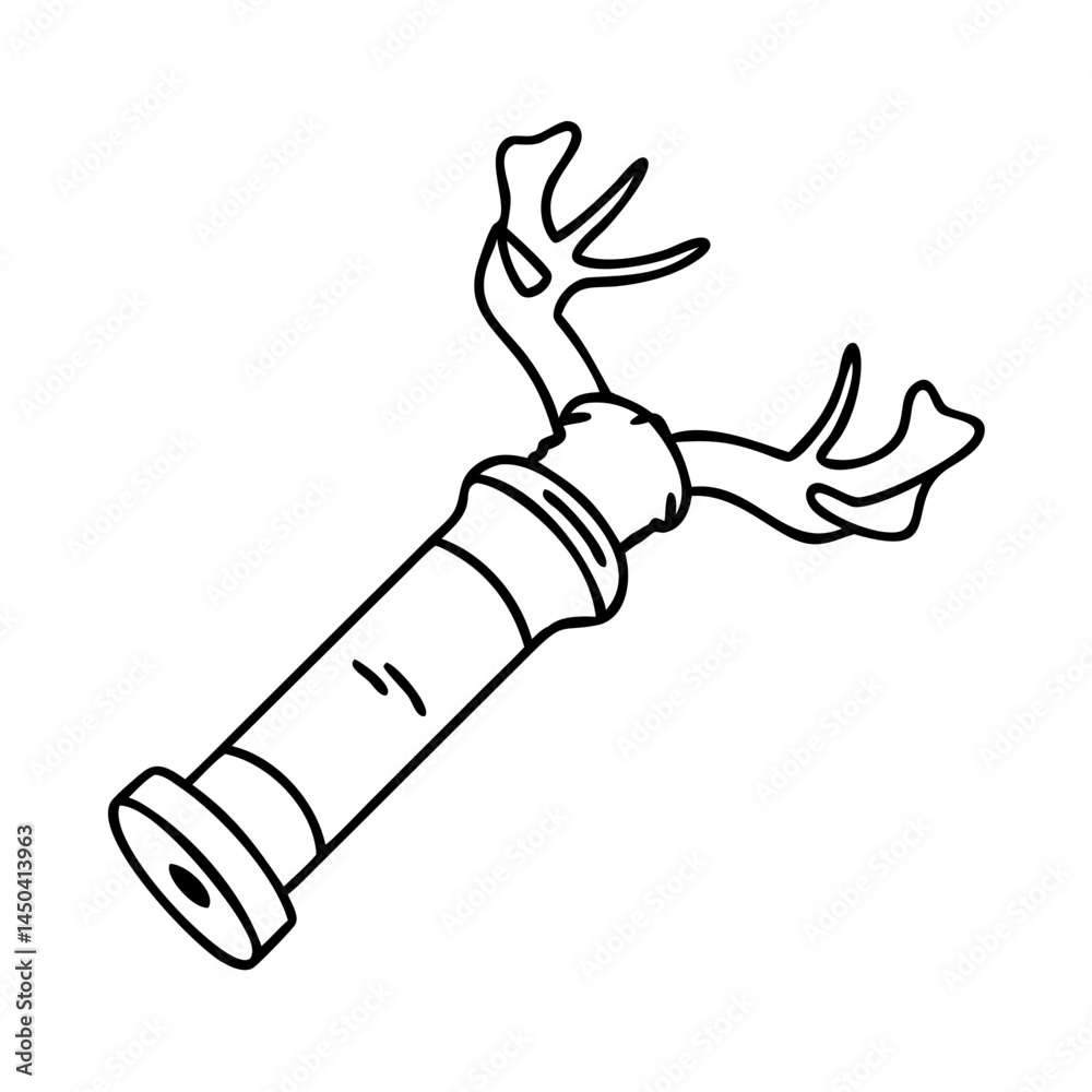 Obraz premium deer grunt call icon, deer grunt call line art - simple line art of deer grunt call, perfect for deer grunt call logos and icons