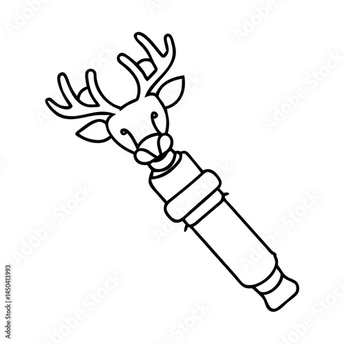 deer grunt call icon, deer grunt call line art - simple line art of deer grunt call, perfect for deer grunt call logos and icons