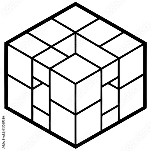 abstract 3d cubes