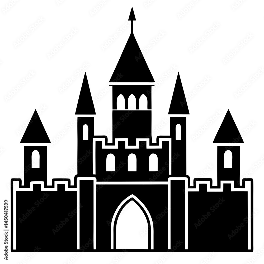 Obraz premium vector illustration of a castle