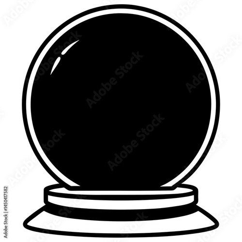crystal ball vector illustration