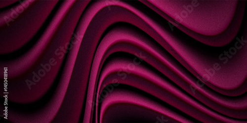 The black pink satin texture is a panoramic background of silver red fabric silk with a natural rough pattern.