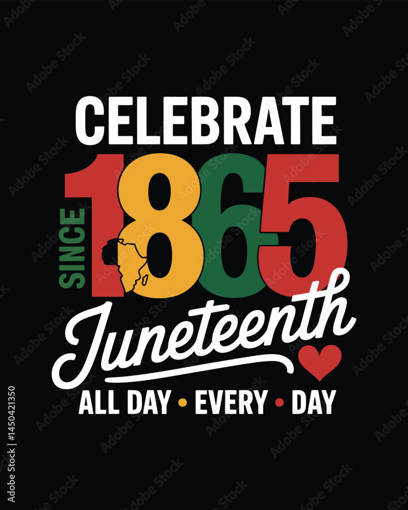 Obraz premium Juneteenth Vector T-Shirt Design, Freedom t-shirt design, t-shirt, Hoodie, and mug uses