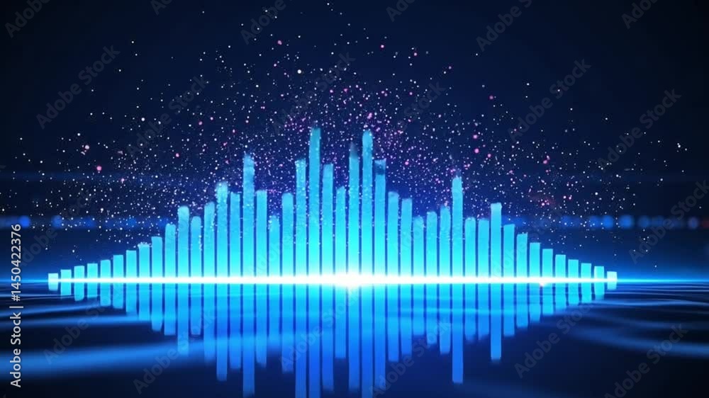 Video Stock Soundwave Visualization Digital Audio Spectrum, Equalizer ...