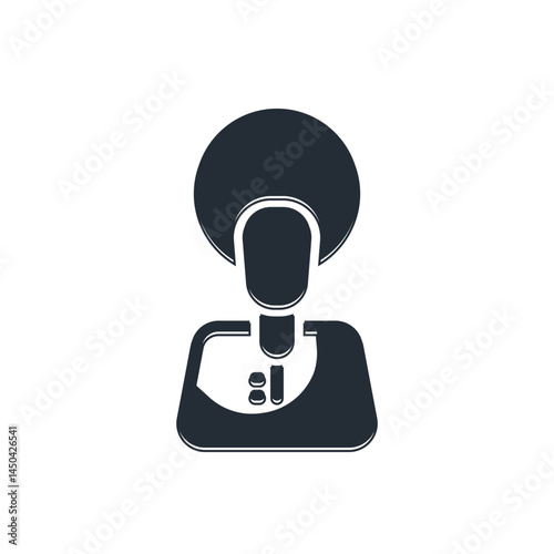 Black Jesus Christ icon isolated on white background. Vector