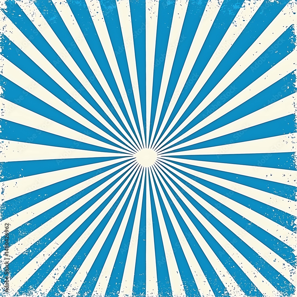 Fototapeta premium Blue sunburst rays background