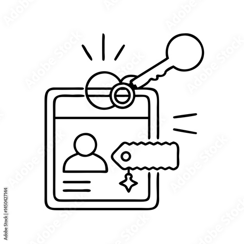 backstage access pass icon, backstage access pass line art - simple line art of backstage access pass, perfect for backstage access pass logos and icons