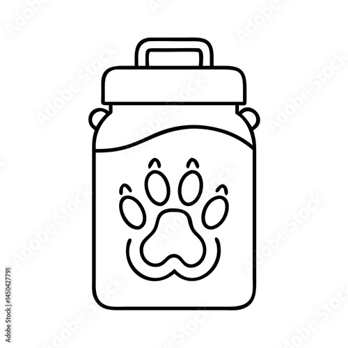 bear proof food canister icon, bear proof food canister line art - simple line art of bear proof food canister, perfect for bear proof food canister logos and icons