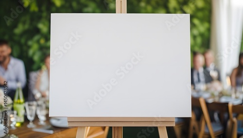 Blank Canvas on Easel at Event