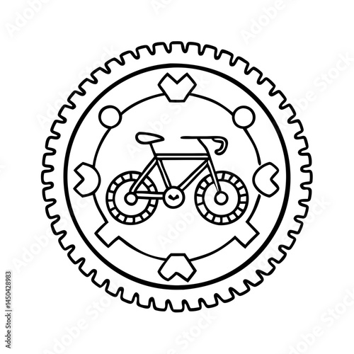 bike club logo icon, bike club logo line art - simple line art of bike club logo, perfect for bike club logo logos and icons