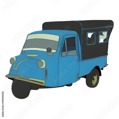 old truck isolated or bemo (Transportation in Indonesia )