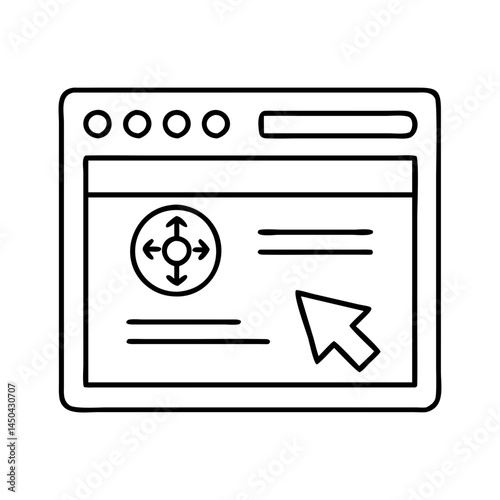 browser extension icon, browser extension line art - simple line art of browser extension, perfect for browser extension logos and icons