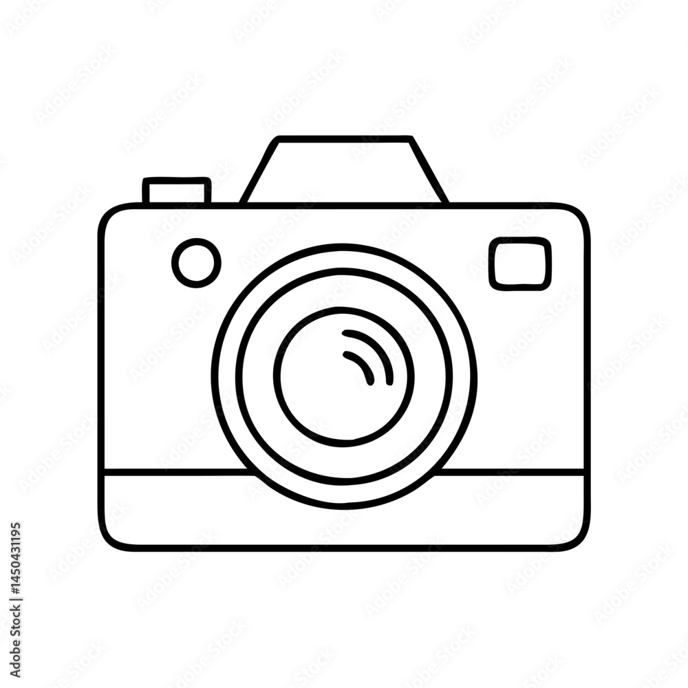 camera icon, camera line art - simple line art of camera, perfect for camera logos and icons camera icon, camera line art - simple line art of camera, perfect for camera logos and icons