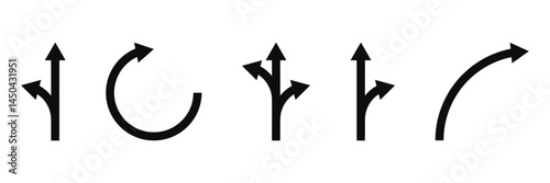 Arrow road signs icon. Arrows set black icons. Arrow icon. Arrow vector collection. Doddle arrow set, collection of arrows.