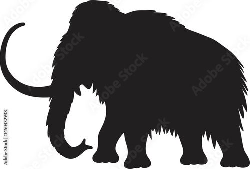 Mammoth Silhouette EPS Design  Custom Vector Art of the Prehistoric Giant