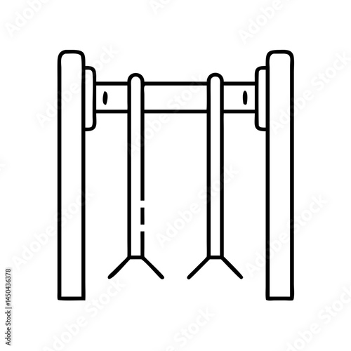 pull up icon, pull up line art - simple line art of pull up, perfect for pull up logos and icons